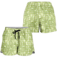 Omaomao Hawaii Breadfruit Palaka Motifs Shorts for Women