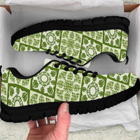 Omaomao Palaka Quilt Hawaii Sneakers Hawaiian Tropical Monstera Sea Turtle