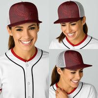 Oxblood Polynesia Baseball Net Cap Hawaiian Tribal Hammerhead Shark Tattoo - Polynesian Pride