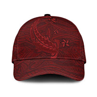 Oxblood Polynesia Classic Cap Hawaiian Tribal Hammerhead Shark Tattoo LT14 Universal Fit Oxblood - Polynesian Pride