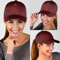 Oxblood Polynesia Classic Cap Hawaiian Tribal Hammerhead Shark Tattoo LT14