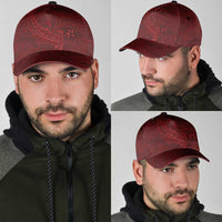 Oxblood Polynesia Classic Cap Hawaiian Tribal Hammerhead Shark Tattoo LT14 - Polynesian Pride