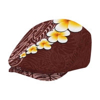 Oxblood Tropical Plumeria Galaxy Polynesian Art Jeff Hat - Polynesian Pride