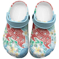Palaka with Honu and Plumeria Clogs Shoes Hawaiian Heritage Spirit - Polynesian Pride