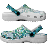 Paua Shell Maori Clogs Shoes Koru Kowhaiwhai