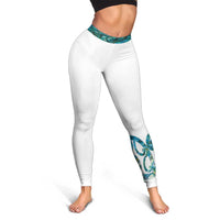 Paua Shell Maori Leggings Koru Kowhaiwhai