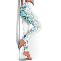 Paua Shell Maori Leggings Koru Kowhaiwhai