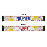 Philippines Flag Day Soccer Scarf Filipino Feather Pattern LT9 - Polynesian Pride