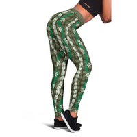 Pikake Maile Tiare Lei Leggings Omaomao Lauhala Pattern