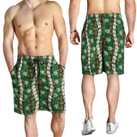 Pikake Maile Tiare Lei Shorts for Men Omaomao Lauhala Pattern