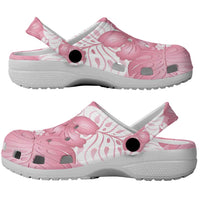 Pink Aloha Hawaii Clogs Shoes Monstera Hibiscus Plumeria Seamless Vibes - Polynesian Pride