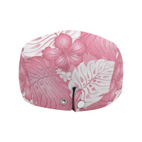 Pink Aloha Hawaii Jeff Hat Monstera Hibiscus Plumeria Seamless Vibes LT14 - Polynesian Pride