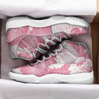 Pink Aloha Hawaii Sneakers J11 Monstera Hibiscus Plumeria Seamless Vibes LT14 - Polynesian Pride