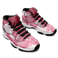 Pink Aloha Hawaii Sneakers J11 Monstera Hibiscus Plumeria Seamless Vibes LT14 - Polynesian Pride