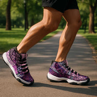 Pink Aotearoa Kowhaiwhai Pattern Sneakers J11 NZ Maori Quilt Style - Polynesian Pride