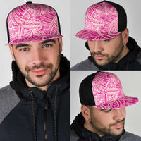Pink Gradient Polynesia Mesh Trucker Cap Hawaiian Tribal Hammerhead Shark Tattoo LT14 - Polynesian Pride