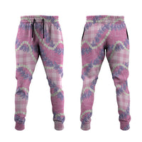 Pink Hawaii Palaka Honohono Pikake Jogger Pants Hawaiian Orchid Lei Polynesian Pattern - Polynesian Pride