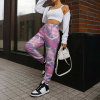 Pink Hawaii Palaka Honohono Pikake Jogger Pants Hawaiian Orchid Lei Polynesian Pattern - Polynesian Pride