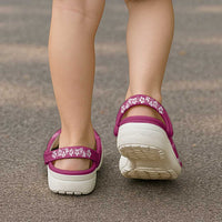 Pink Hawaii Palm Tree Hibiscus Clogs Shoes Fantasy Summer Vibe