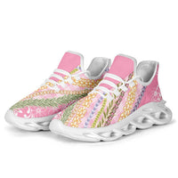 Pink Palaka Hawaii Leis Clunky Sneakers Hawaiian-plaid Elegant Tropical Vibes