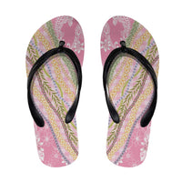 Pink Palaka Hawaii Leis Flip Flops Hawaiian-plaid Elegant Tropical Vibes - Polynesian Pride