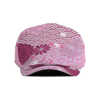 Pink Palaka Japanese Traditional Jeff Hat Asanoha Seigaiha Sakura Motif LT14 Pink - Polynesian Pride