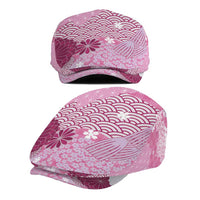 Pink Palaka Japanese Traditional Jeff Hat Asanoha Seigaiha Sakura Motif LT14 - Polynesian Pride