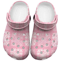 Pink Palaka Quilt Hawaii Clogs Shoes Traditional Hawaii-plaid Pattern - Polynesian Pride