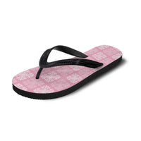 Pink Palaka Quilt Hawaii Flip Flops Traditional Hawaii-plaid Pattern LT14 - Polynesian Pride