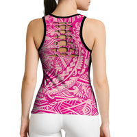 Pink Polynesia Hollow Tank Top Hawaiian Tribal Hammerhead Shark Tattoo LT14 - Polynesian Pride