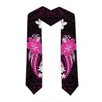 Pink Polynesian Pattern With Tropical Flowers Graduation Stole LT05 - Polynesian Pride