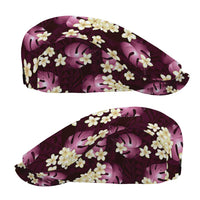 Pink Tropical Hawaii Jeff Hat Seamless Monstera Plumeria Hawaiian Pattern LT14 - Polynesian Pride