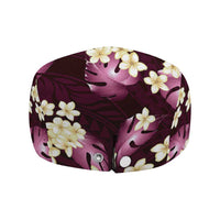 Pink Tropical Hawaii Jeff Hat Seamless Monstera Plumeria Hawaiian Pattern LT14 - Polynesian Pride