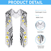 Plumeria With White Polynesian Tattoo Pattern Graduation Stole LT05 - Polynesian Pride