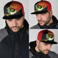 PNG Sauten Hailans Snapback Cap Papua New Guinea Plumeria Melanesian Pattern LT14 - Polynesian Pride