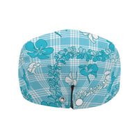 Polu Aloha Hawaii Jeff Hat Plumeria Lei With Palaka Motif - Polynesian Pride