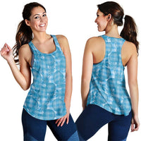 Polu Hawaii Breadfruit Palaka Motifs Women Racerback Tank