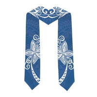 Polynesia Graduation Stole Blue Floral Pattern