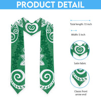 Polynesia Graduation Stole Green Floral Pattern