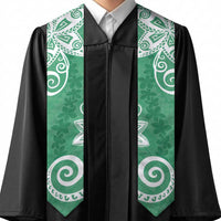 Polynesia Graduation Stole Green Floral Pattern
