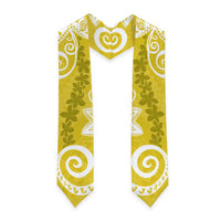 Polynesia Graduation Stole Yellow Floral Pattern