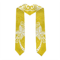 Polynesia Graduation Stole Yellow Floral Pattern