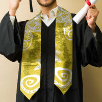Polynesia Graduation Stole Yellow Floral Pattern