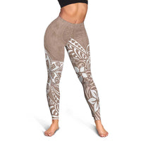 Polynesia Leggings Plumeria Beige Curves