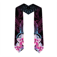 Polynesian Art Tattoo Graduation Stole Plumeria Flowers Pink Gradient LT05 - Polynesian Pride