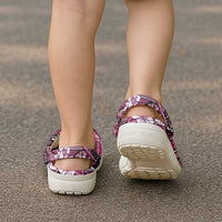 Polynesian Hibiscus Tropical Pink Floral Clogs Shoes Tribal Pattern - Polynesian Pride