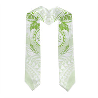 Polynesian Pattern With Plumeria Flowers Graduation Stole Lime Green LT05 - Polynesian Pride