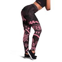 Polynesian Pride Leggings Turtle Hibiscus Luxury Style - Carnation Pink - Polynesian Pride