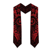 Polynesian Sunset Plumeria Graduation Stole Red Polynesian Tattoo