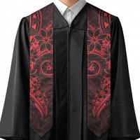 Polynesian Sunset Plumeria Graduation Stole Red Polynesian Tattoo